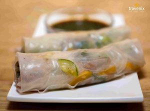 Rice paper rolls, Cafe SWOT, Veggies